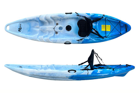 Riot Escape 9 Sit on Top Kayak Package Including Seat & Paddle Perfect For Kids Or Small Light Adults For Sale UK