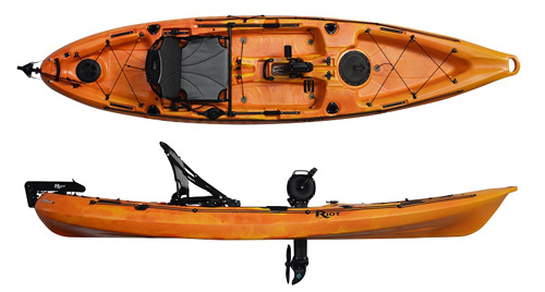 Riot Mako 12 Fishing Sit On Top Kayak With Pedal Drive Propeller System