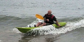 Most recreational canoes are made from triple layer plastic material