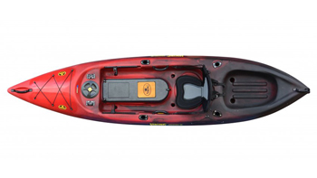 Viking Kayaks Profish 35 Short Stable Fishing Sit On Top Kayak Red Black