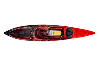 Viking Profish 400 Lightweight Sit On Top Sea Fishing Kayak Red Black