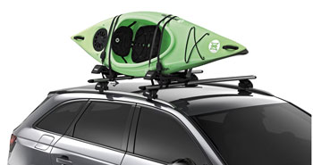 Thule Hull-A-Port XT With A Kayak Loaded Into The Cradle